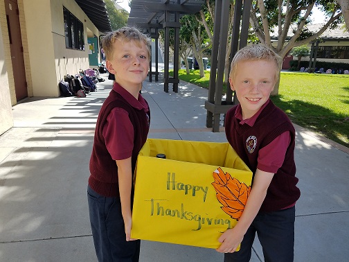 4th Graders Enthusiastic about Thanksgiving Outreach