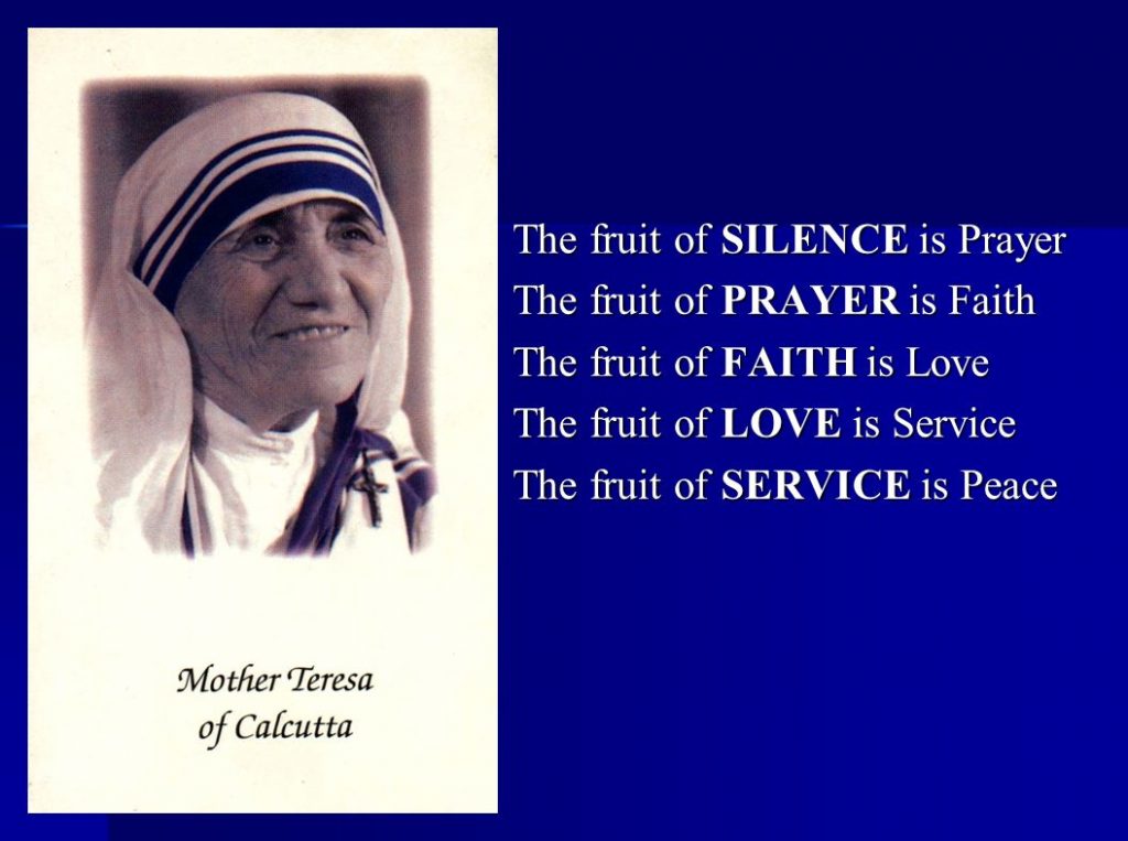 mother teresa quote - Saint John School