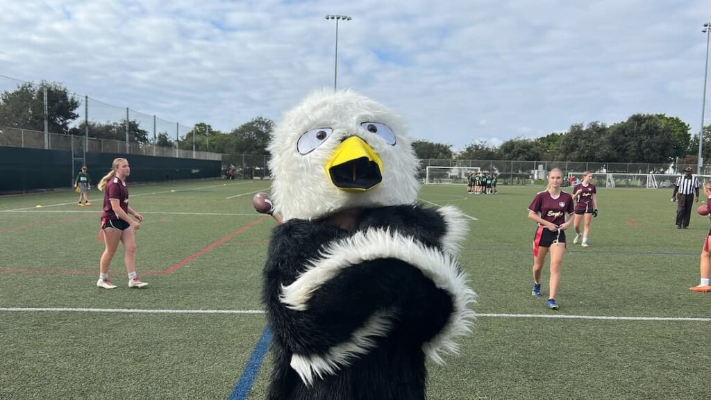 Eddie the Eagle Cheering on 8th Grade Football!